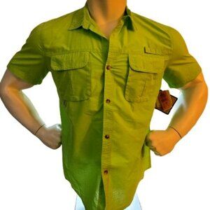 Tall Woods Fishing Shirt UPF Water Resistant Mens XL Pistachio Green NWT
